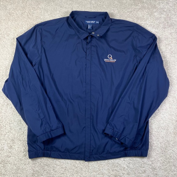 Polo Ralph Lauren Other - Polo Golf Ralph Lauren Mens XL Navy Windbreaker Quail Hollow Championship Jacket